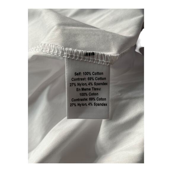 Cinq a Sept Dress Betsie smocked drop waist minidress white size Large L - Picture 6 of 8